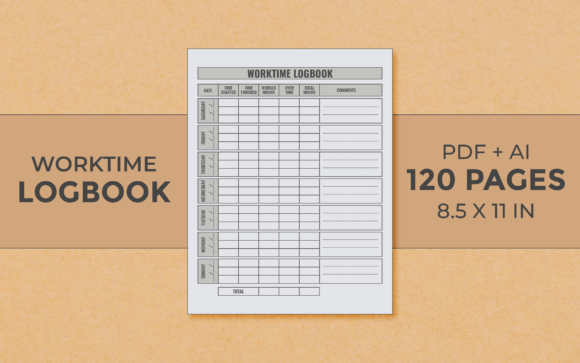 Download Worktime Logbook Editable Kdp Interior - Log Collection