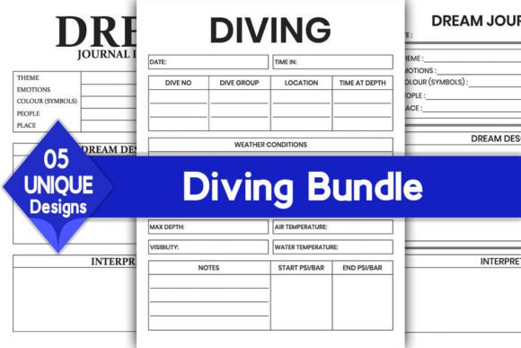 Download Diving Log Book Bundle | KDP Interior - Bundle Collection