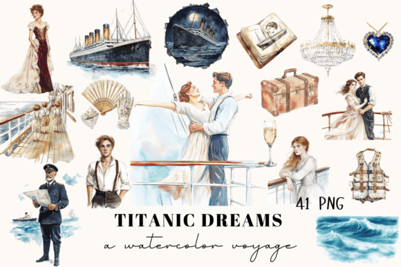 Download Titanic Clipart Bundle | Vintage Ocean - Bundle Collection