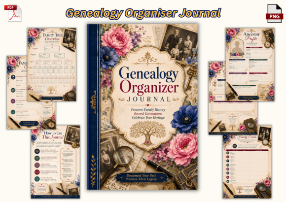 Download Genealogy Organizer Journal - Log Collection