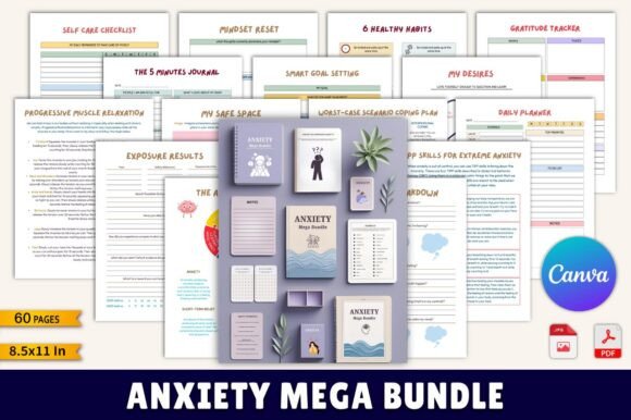 Download Anxiety Mega Bundle KDP Interior - Bundle Collection