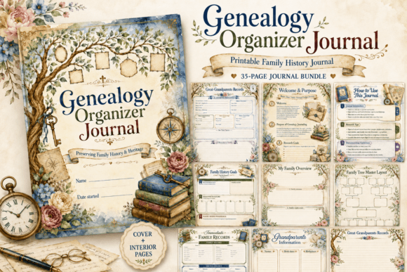 Download Genealogy Organizer Journal - Log Collection