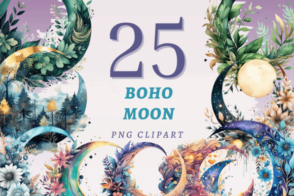 Download Boho Moon PNG Bundle - Bundle Collection