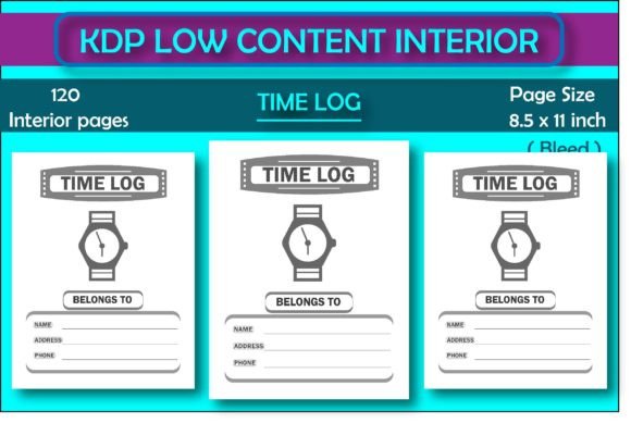Download Time Log Low Content Interior for KDP - Log Collection
