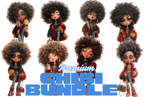 Download Black Girl Premium Chibi Bundle - Bundle Collection