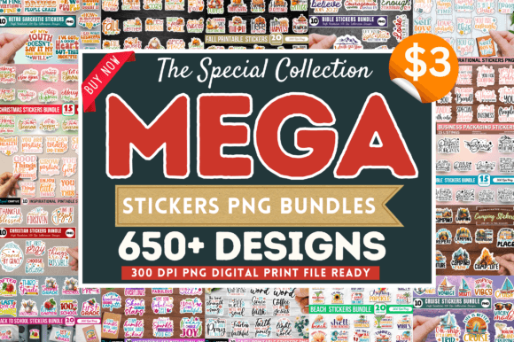 Download The Special Mega Stickers PNG Bundle - Bundle Collection