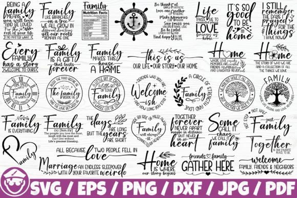 Download Family Life / Home Quotes X35 BUNDLE - Bundle Collection