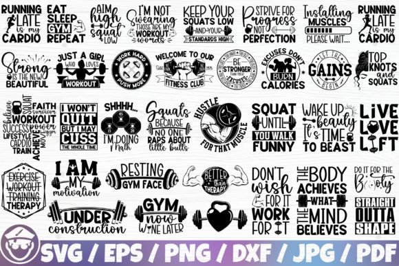 Download Workout / Gym X35 Quotes BUNDLE - Bundle Collection