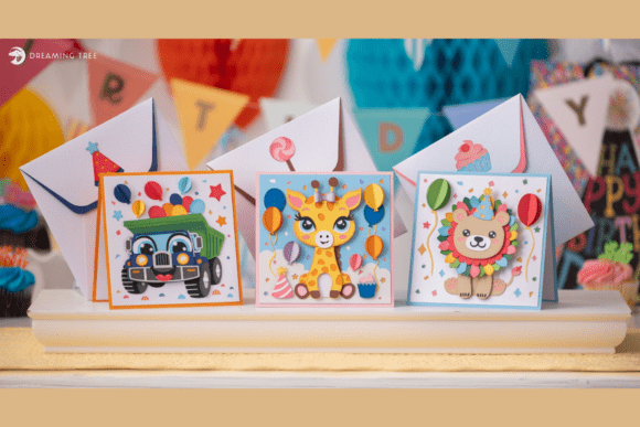 Download Tiny Tots Birthday Pop Up Cards SVG Bundle - Premium Resources