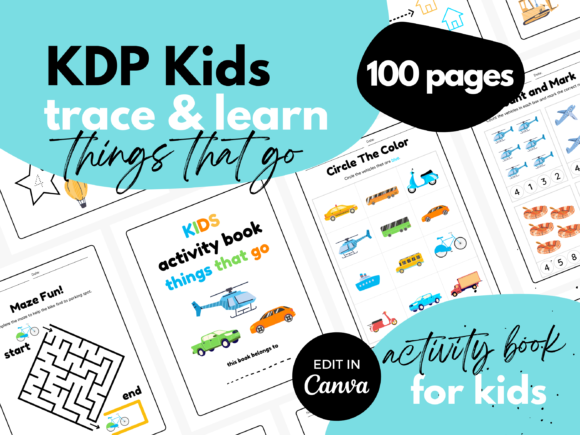 Download Kids Tracing Activities ♥ Things That Go - Activities Collection