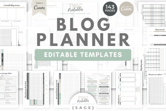 Download Blog Planner Canva Templates | SAGE - Log Collection
